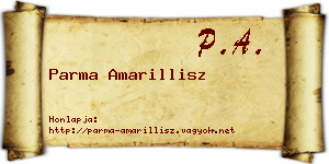 Parma Amarillisz névjegykártya
